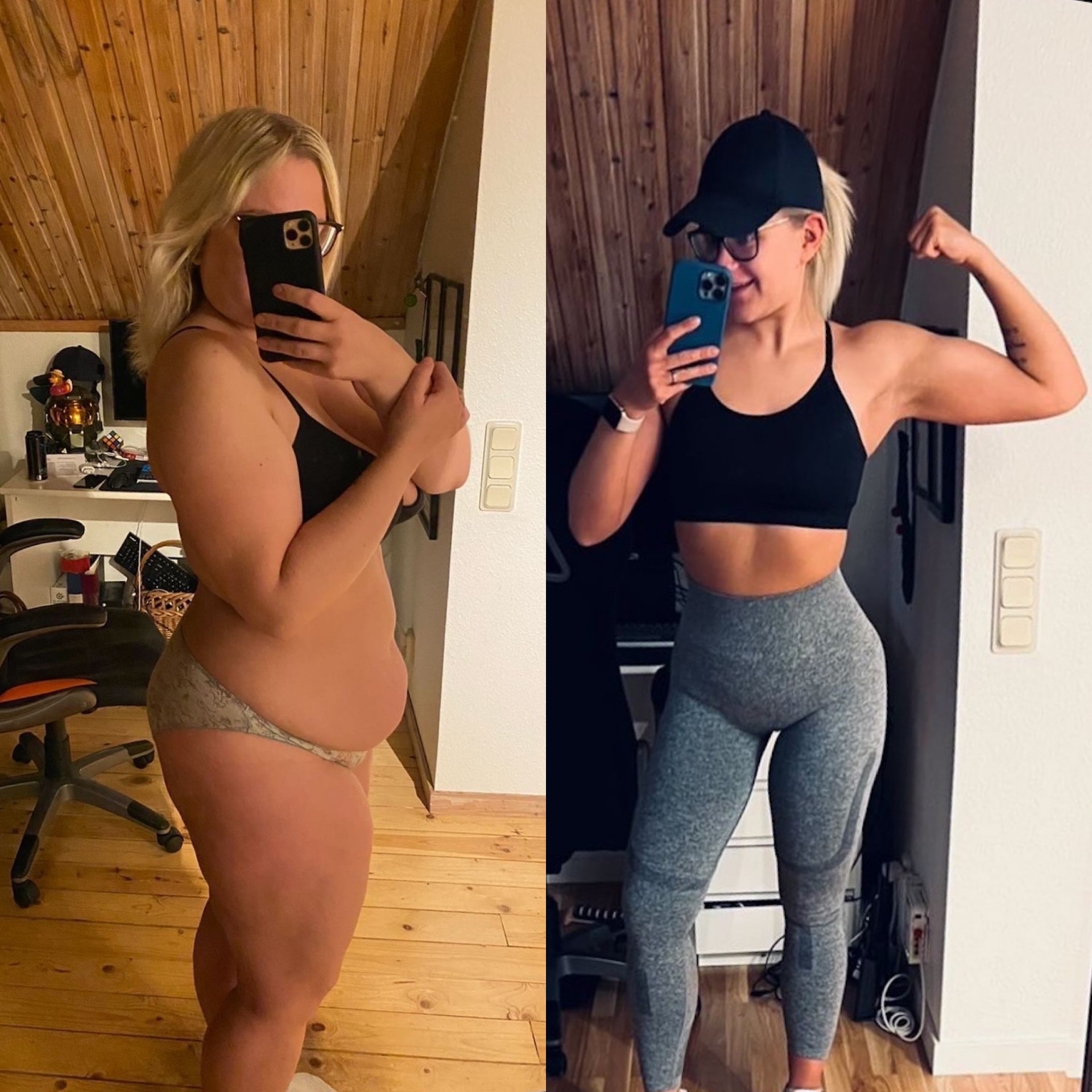 Före och efter – Erika, 25, −50 kg på 12 månader